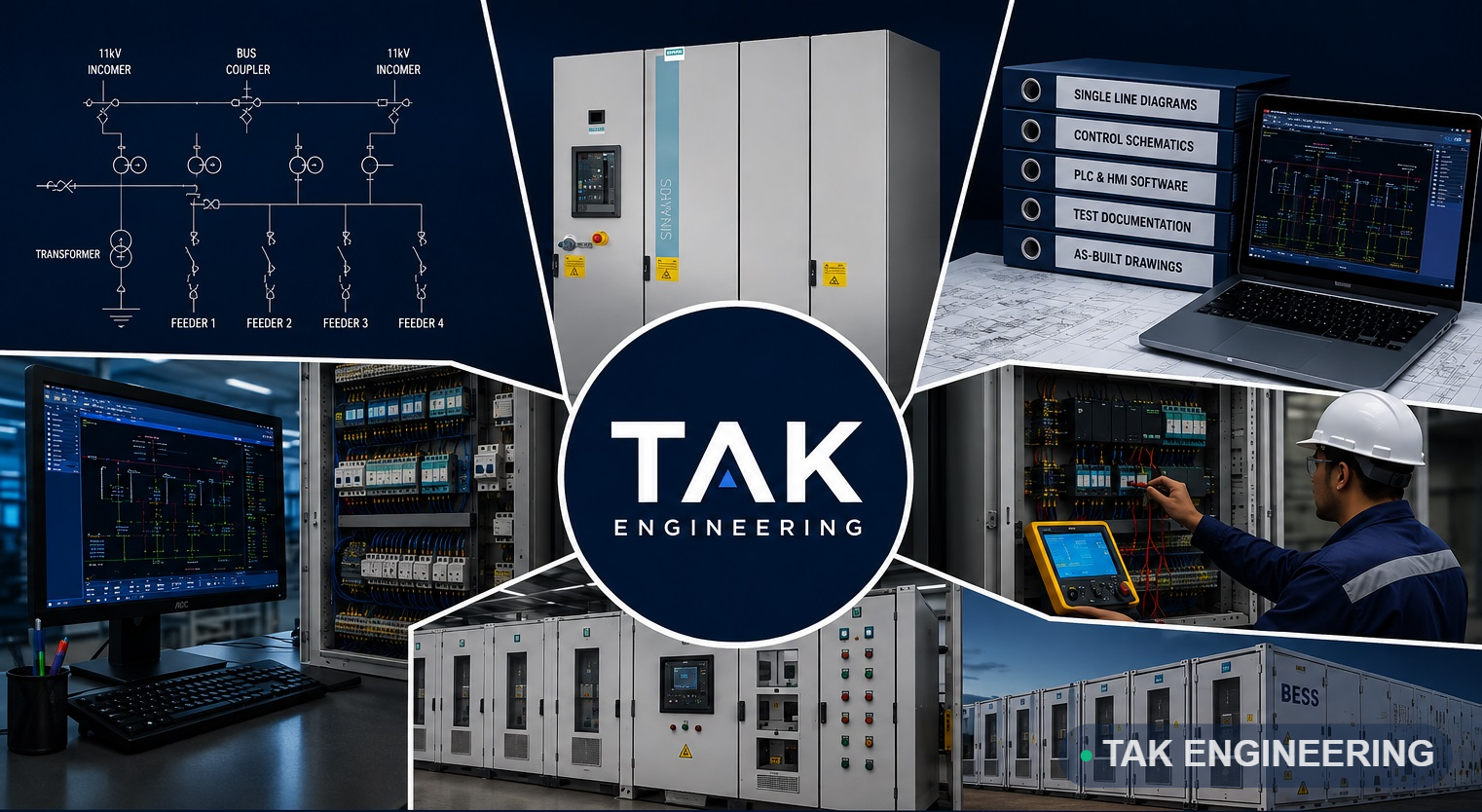 TAK Engineering electrical and control systems collage