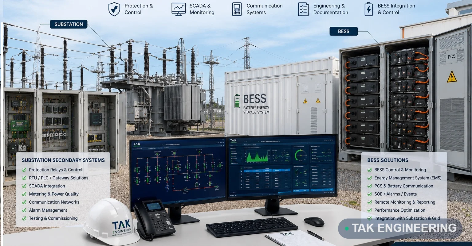 Substation secondary systems design and BESS integration Substation secondary systems design and BESS integration